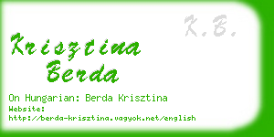 krisztina berda business card